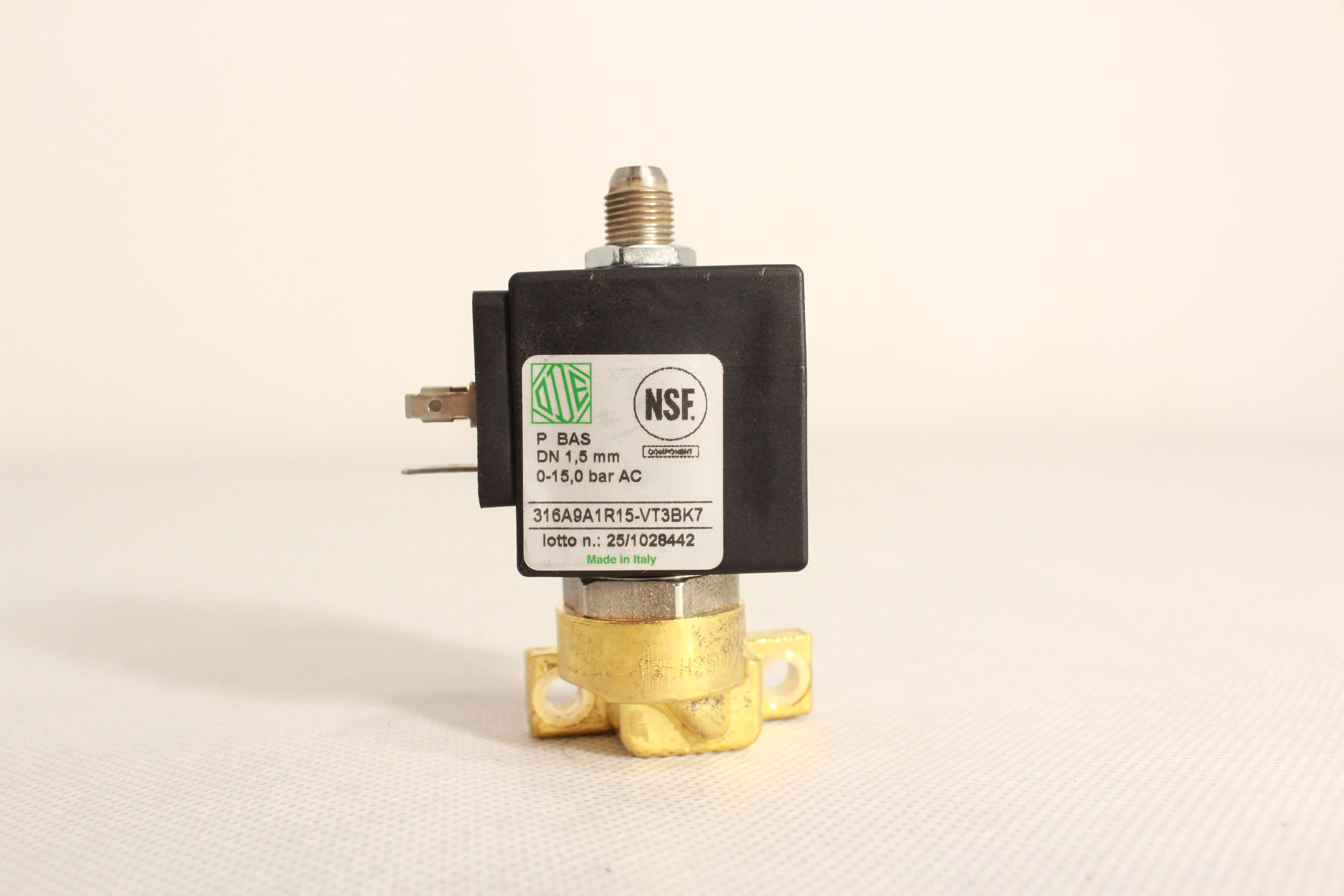 Elektrozawór ODE 3-drogowy NC, 230/240V 50/60 Hz